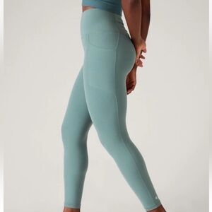 NWT Athleta Green Salutation Stash Cinch 7/8 Tight